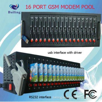 Wavecom16 Port SMS Modem Pool With Q2403/Q2406Q/24plus/Q2687 Module
